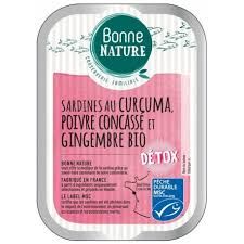 Sardines Huile d'Olive Curcuma Poivre & Gingembre Bio 115g