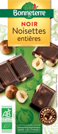 Tablette Chocolat Noir Noisettes Entières 100g