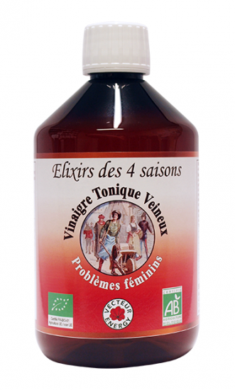 Élixir Des 4 Saisons -  Vinaigre Tonique Veineux 500ml