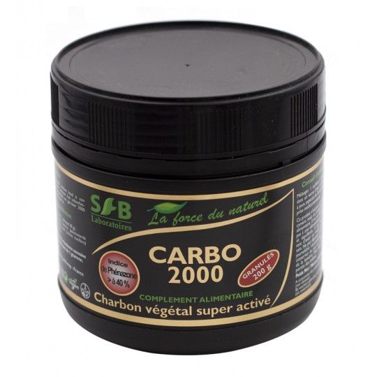 Charbon Végétal Super Activé Carbo 2000  granules 200g