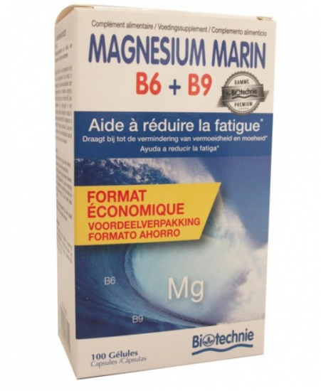 Magnésium Marin B6+B9 100 gel.