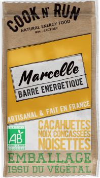 Marcelle - Barre Energétique Bio (Noix, Noisettes, Cacahuètes) 50g
