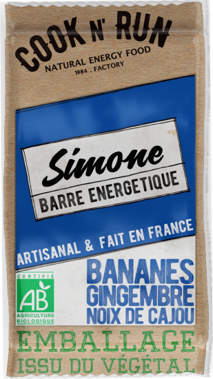 Simone -  Barre Energétique Bio ( Banane, Cajou, Gingembre) 50g